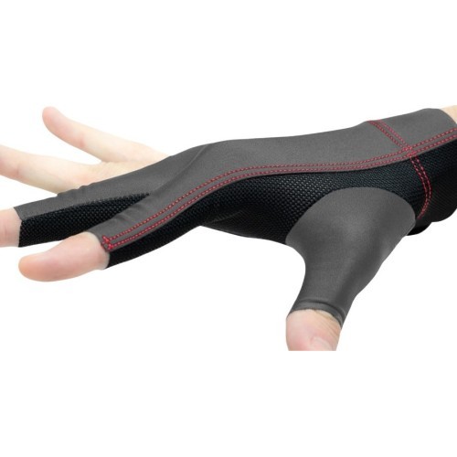 Billiard Glove, Cuetec Axis, 3-Finger, speed gray, to wear on right hand, XL