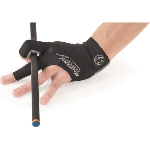 Billiard Glove, Predator Second Skin, 3-Finger, black-grey, L&XL