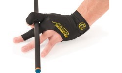 Biljarda cimds Predator Second Skin, 3 pirkstu, melns-dzeltens, S&M