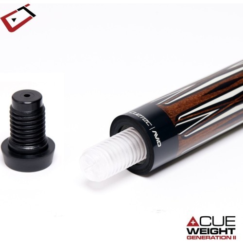 Billiard Cue, Pool, Cuetec AVID Proof Black LTC, 3/8x14, 12.25mm