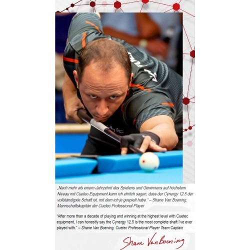 Бильярдный кий Cuetec Cynergy Truewood Gen 2, ebony II NW, 3/8x14, 12,5 мм