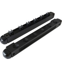 Wall Mounted Cue Rack, Roman, 40 cm, for 6 Billiard Cues, Black