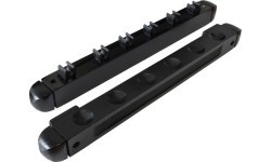 Wall Mounted Cue Rack, Roman, 40 cm, for 6 Billiard Cues, Black