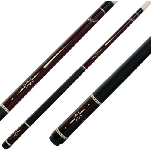 Biljarda ķijs Cuetec Warrior, bordo, 3/8x14