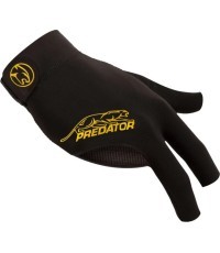 Biljarda cimds Predator Second Skin, 3 pirkstu, melns-dzeltens, labajai rokai, XXS