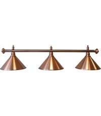 Biljarda lampa Elegance, bronza, 3 kupoli, Ø 35 cm, 150 cm