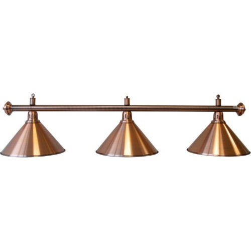 Billiard Lamp Elegance, bronze, 3 Bells, Ø 35 cm, 150 cm