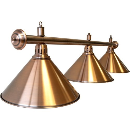 Biljarda lampa Elegance, bronza, 3 kupoli, Ø 35 cm, 150 cm