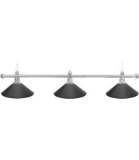 Biljarda lampa Blacklight, melna, 3 kupoli, Ø 35 cm, 150 cm