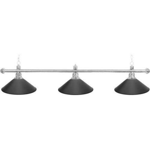 Biljarda lampa Blacklight, melna, 3 kupoli, Ø 35 cm, 150 cm