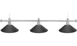 Biljarda lampa Blacklight, melna, 3 kupoli, Ø 35 cm, 150 cm