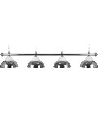 Biljarda lampa Crown, sudraba, 4 kupoli, Ø 38 cm, 181 cm