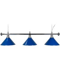 Biljarda lampa Blue Light, 3 kupoli, zila, Ø 35 cm, 150 cm