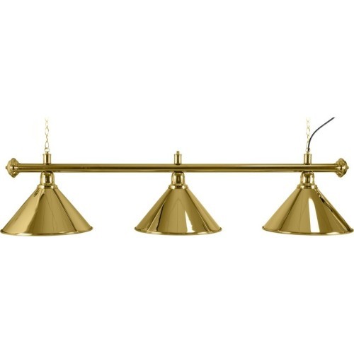 Biljarda lampa Elegance, misiņa, 3 kupoli, Ø 35 cm, 112 cm