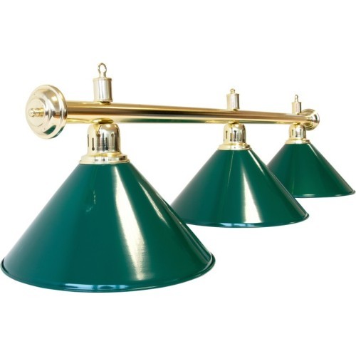 Billiard Lamp Evergreen, green, 3 Bells, Ø 35 cm, 112 cm