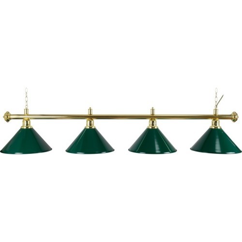 Biljarda lampa Evergreen, zaļa, 4 kupoli, Ø 35 cm, 180 cm