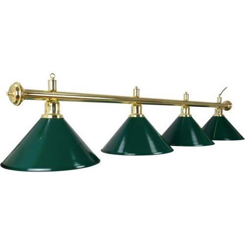 Biljarda lampa Evergreen, zaļa, 4 kupoli, Ø 35 cm, 180 cm