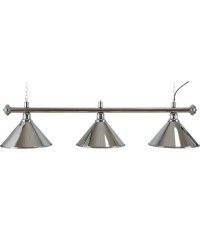 Biljarda lampa Elegance, sudraba, 3 kupoli, Ø 35 cm, 150 cm