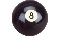 Klasiskā biljarda bumba Nr. 8, melna, 57,2 mm