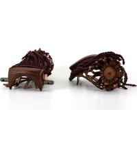 Leather Pocket for Pool table, walnut color, 6 Pcs.