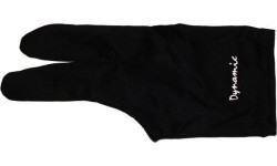 Biljarda cimds Dynamic Deluxe, 3 pirkstu, melns, Lycra