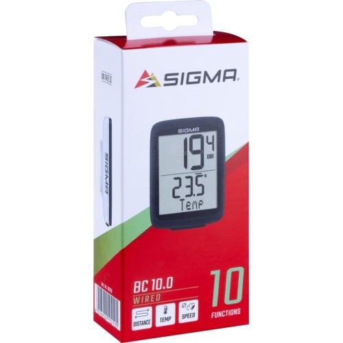 Velodators Sigma BC 10.0 ar vadu, 10 funkcijas