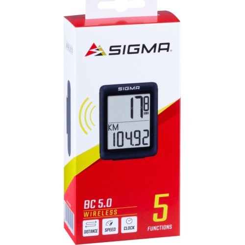Велокомпьютер Sigma BC 5.0 беспроводной, 5 функций