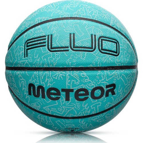 Basketbola bumba Meteor Fluo, 7. izmērs - Piparmētru