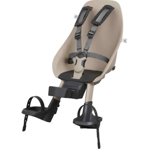 Priekšā stiprināms velosipēda bērnu sēdeklītis ar adapteri Urban Iki - Inaho Beige/Bincho Black