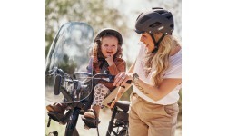 Front-Mounted Child Bike Seat w/ Adaptor Urban Iki - Inaho Beige/Bincho Black