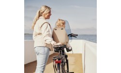 Priekšā stiprināms velosipēda bērnu sēdeklītis ar adapteri Urban Iki - Inaho Beige/Bincho Black