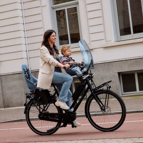 Priekšā stiprināms velosipēda bērnu sēdeklītis ar adapteri Urban Iki - Inaho Beige/Bincho Black