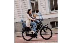 Priekšā stiprināms velosipēda bērnu sēdeklītis ar adapteri Urban Iki - Inaho Beige/Bincho Black