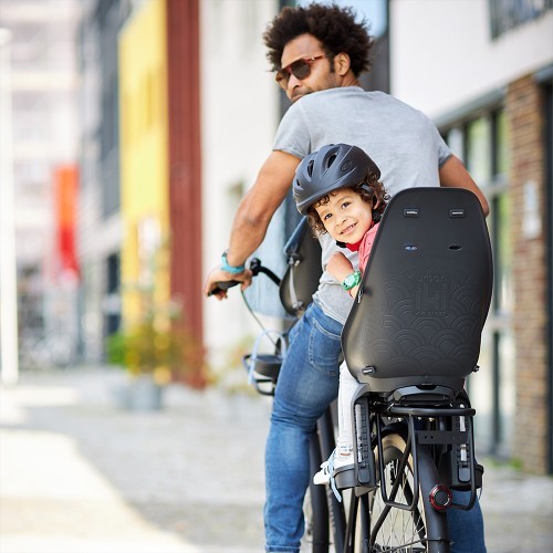 Priekšā stiprināms velosipēda bērnu sēdeklītis ar adapteri Urban Iki - Inaho Beige/Bincho Black