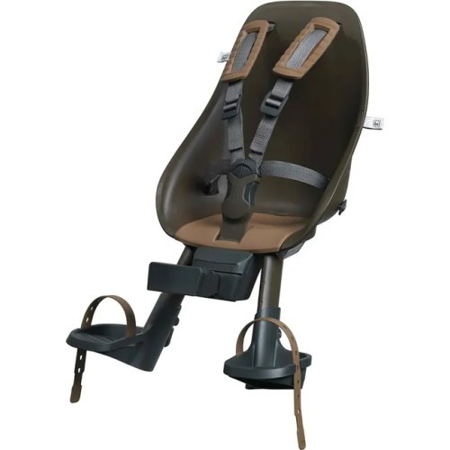 Priekšā stiprināms velosipēda bērnu sēdeklītis ar adapteri Urban Iki - Inaho Beige/Bincho Black