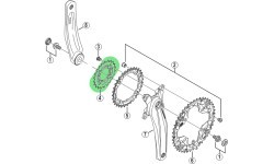 Front Chainring Shimano FC-M431-8 26T 9sp (black)