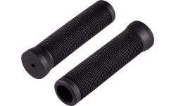FORCE Groove Handlebar Grips 123mm, rubber, black