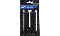 FORCE Groove Handlebar Grips 123mm, rubber, black