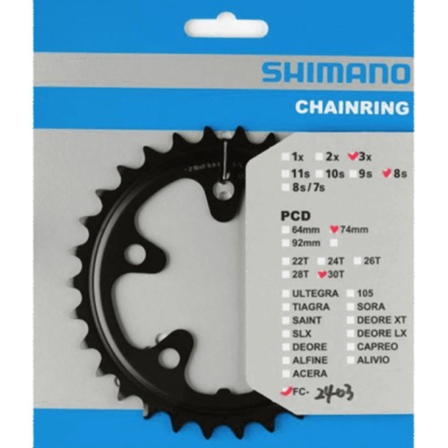 Priekšējais zobrats Shimano 30T, Claris FC-2403
