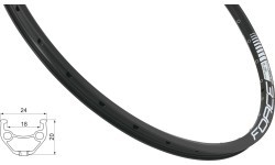 FORCE Basic loka 27,5" (584x18), disku bremzēm, 36H, melna