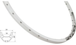 FORCE Basic 27,5" (584x18) velosipēda loks, disku bremzēm, 32H (balts)