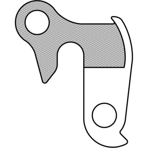Derailleur hanger GH-002, right (silver)
