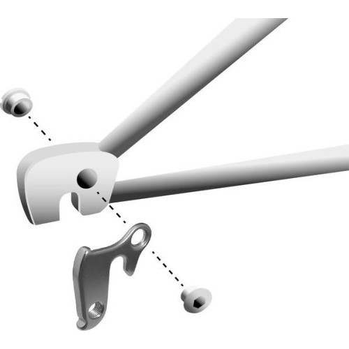 Derailleur hanger GH-002, right (silver)
