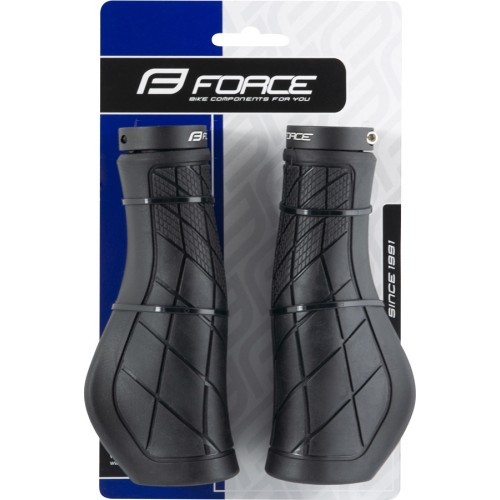 Грипсы руля FORCE TROY 136mm (резиновые, чёрные)