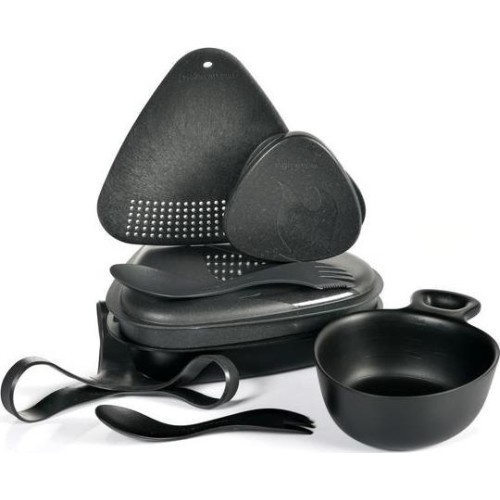 Tūrisma trauku komplekts Light My Fire Outdoor MealKit Bio, slāneklakmens melns
