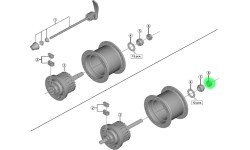 Гайка передней втулки Shimano HB-IM40 (M9x7.1 мм) (левая)