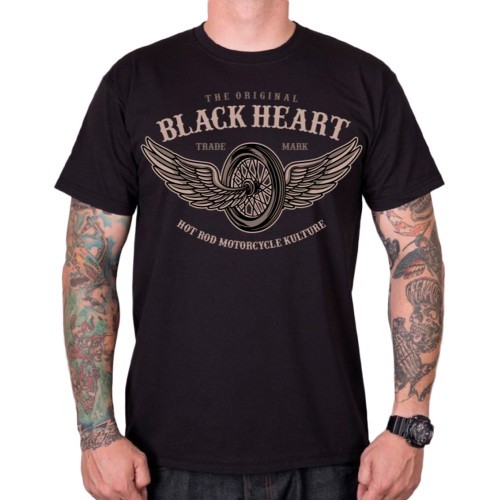 T-Shirt BLACK HEART Wings - Black
