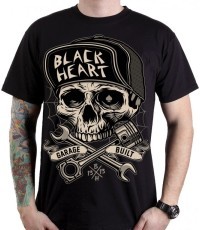 Мужская футболка BLACK HEART Garage Built - Чёрный