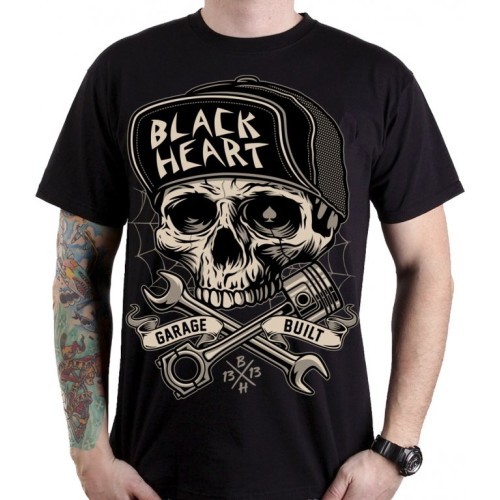 Мужская футболка BLACK HEART Garage Built - Чёрный