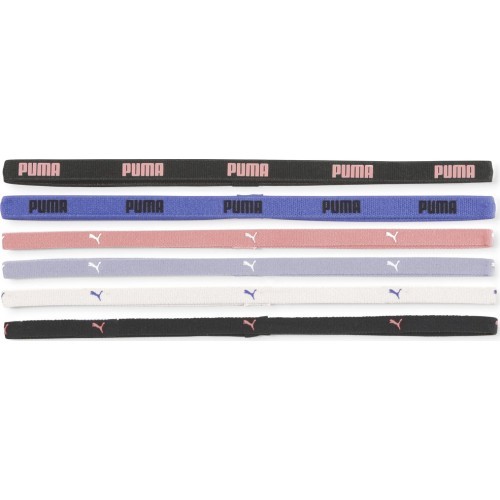 Повязка на голову Puma AT Sportbands чёрная белая фиолетовая персиковая 053452 23